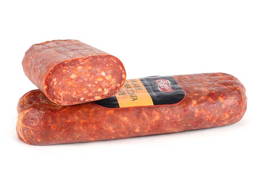 Schiacciata salami pikantā, plakana